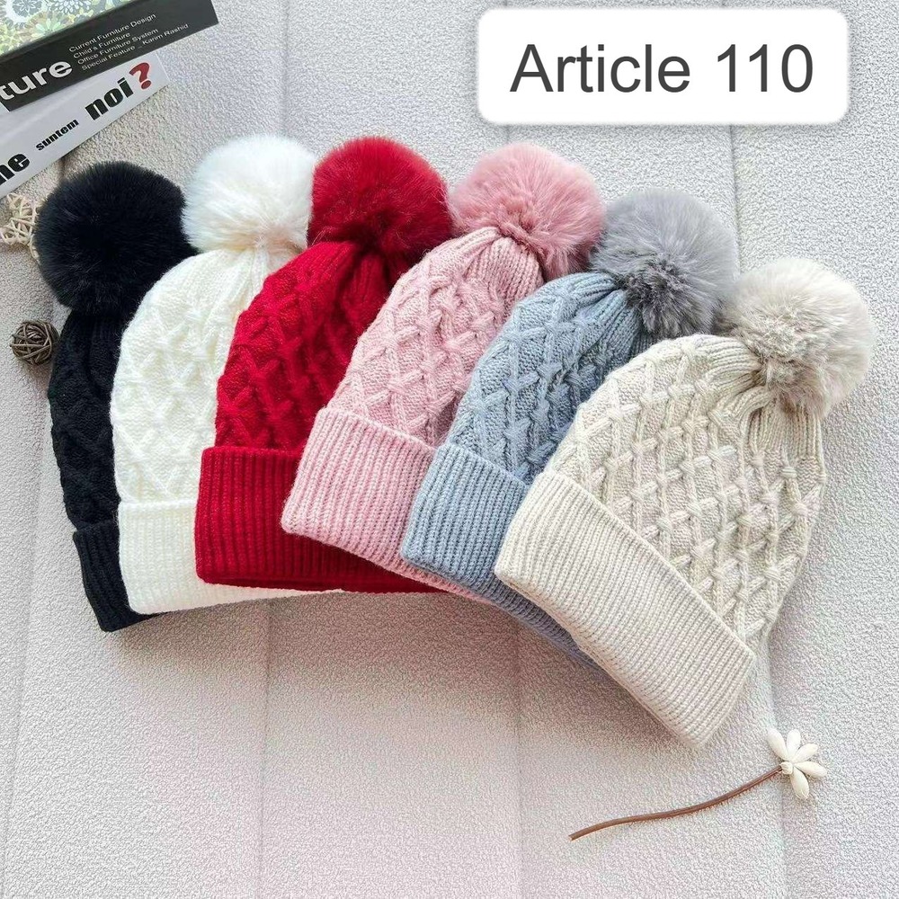 Acrylic Cable Knit Cuffed Unisex Winter Beanie Hat