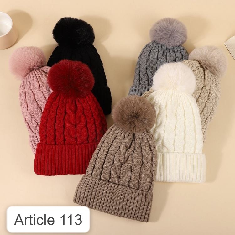 Winter Wear Warm Fur Soft Thick Hats Women