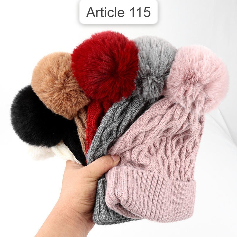Ladies Winter Pom Pom Beanie Hat