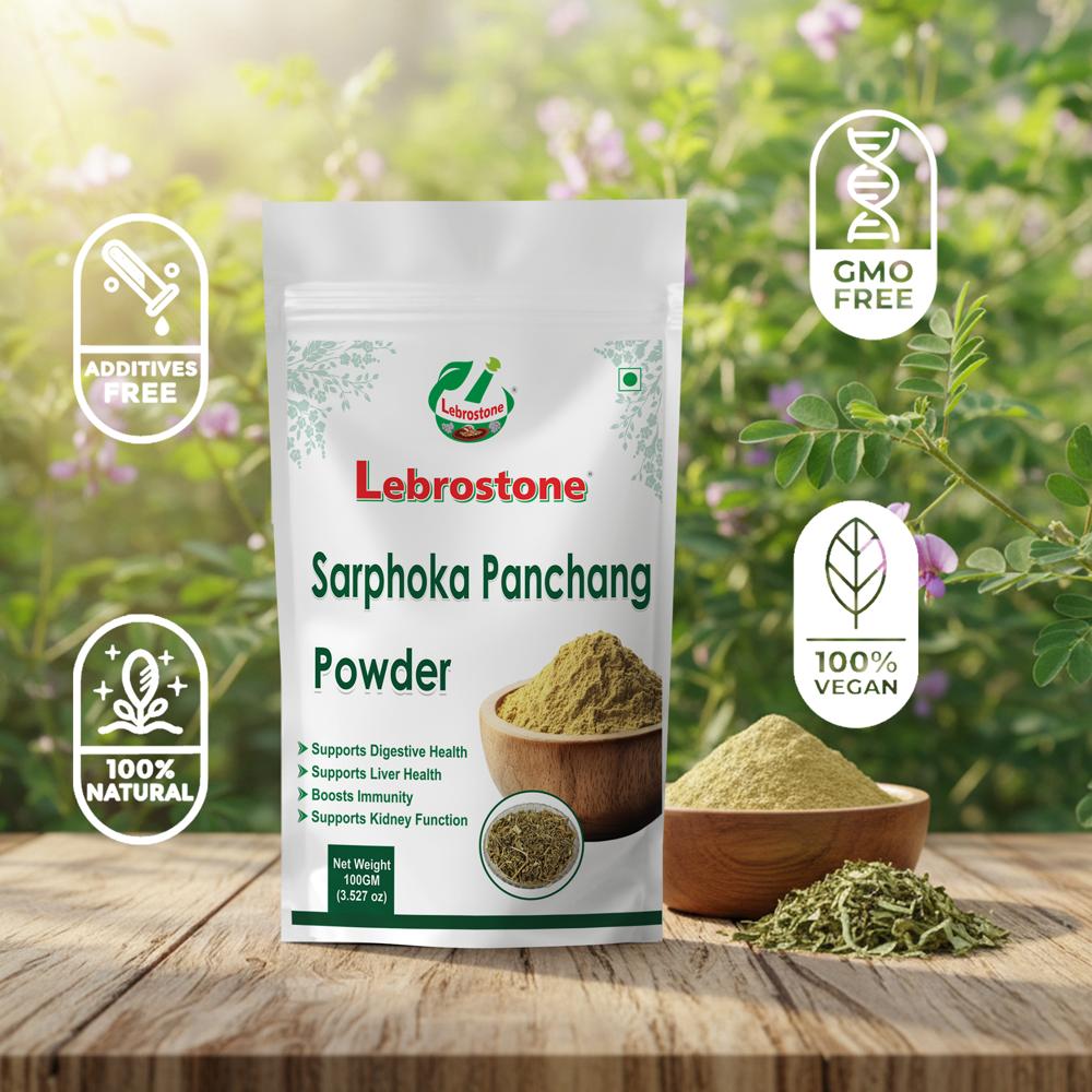 Lebrostone Sarphoka Panchang Powder Herbal Formula for Liver, Kidney, Digestion, Skin & Immunity Support(100g)