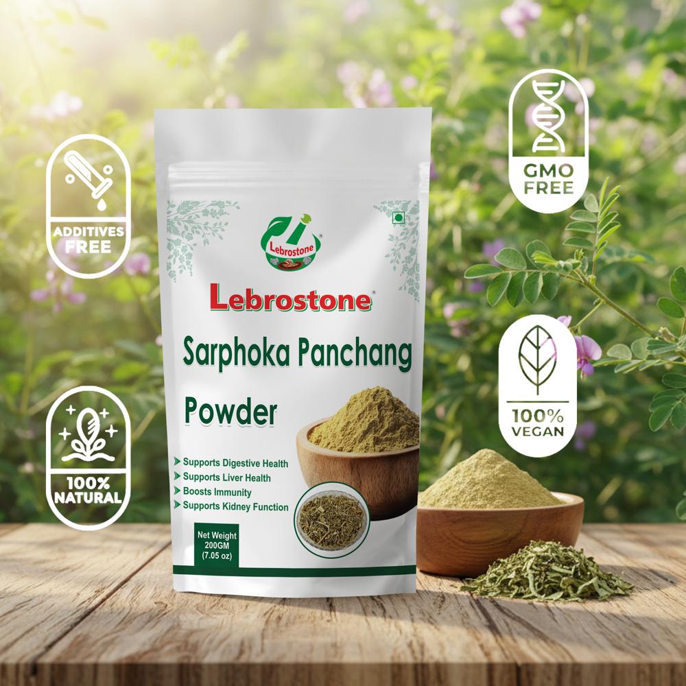 Lebrostone Sarphoka Panchang Powder Supports Liver Health, Purifies Blood, Improves Digestion & Boosts Immunity(200g)