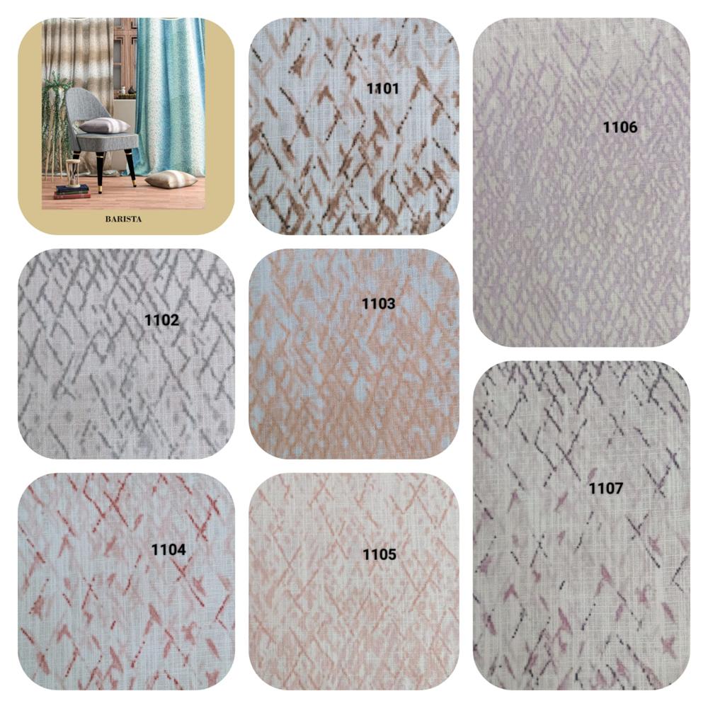 Barista print Curtain Fabric