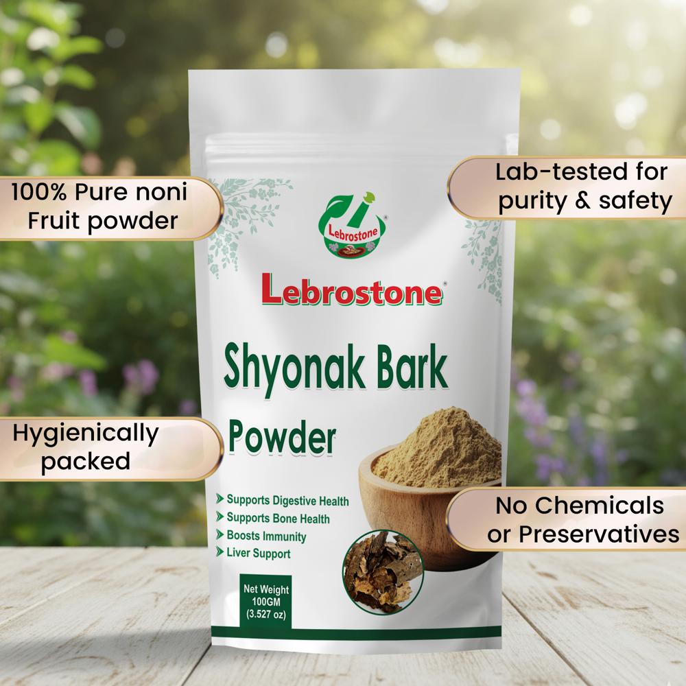 Lebrostone Shyonak Bark Powder Anti Inflammatory, Respiratory & Digestive Health Herbal Supplement(100g)