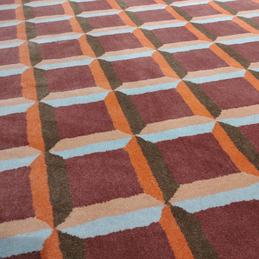 Hand Tufted Rug - Wool, 4 X 6 Feet , Colorful Patterns, Rectangular Shape, Easy To Clean, Suitable For Home & Office Furnishing