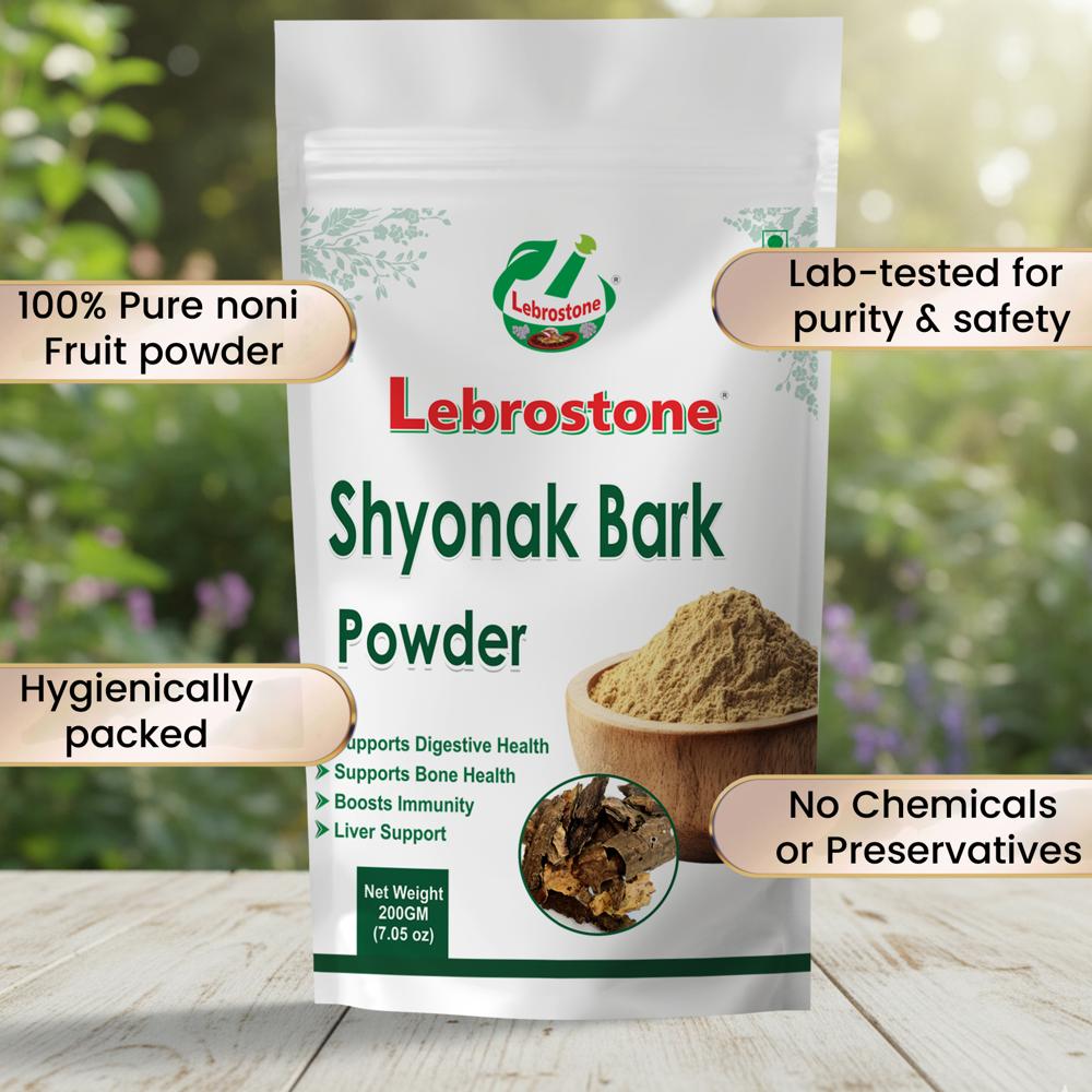 Lebrostone Shyonak Bark Powder Anti-Inflammatory, Respiratory & Digestive Health Herbal Supplement(200g)