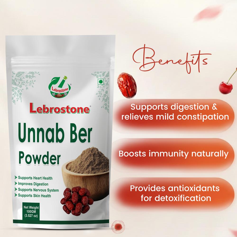 Lebrostone UnnabBer Powder Digestive Health, Natural Immunity Booster & Antioxidant Rich Herbal Supplement(100g)