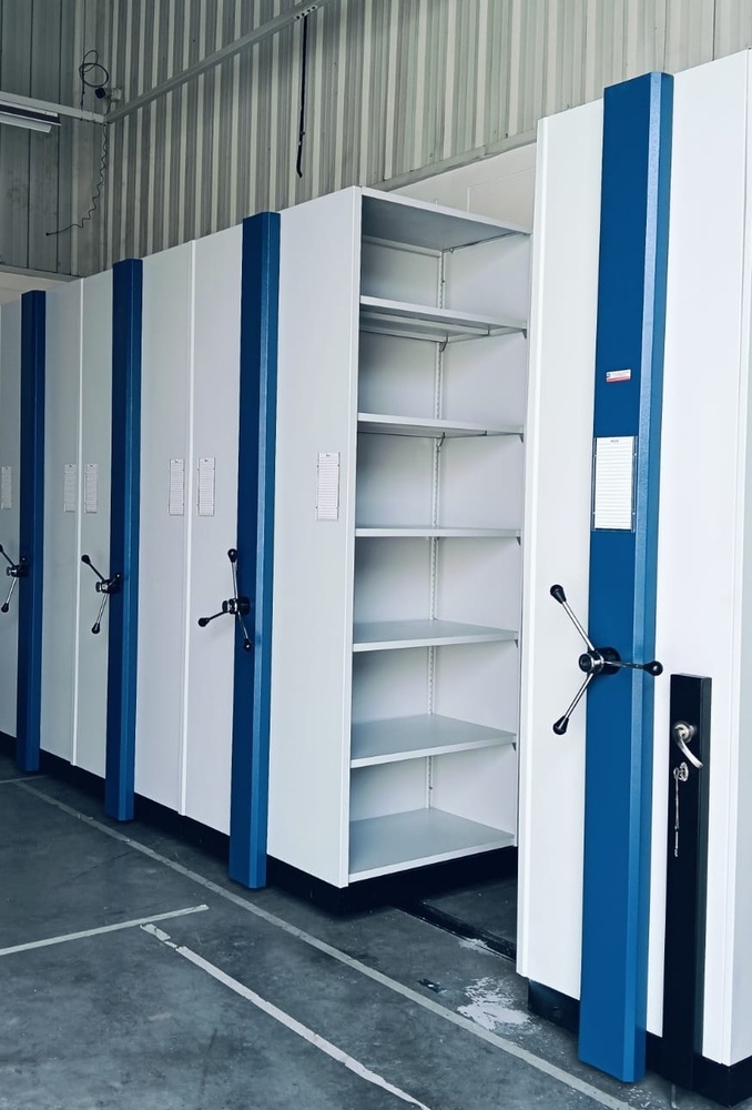 File Compactor Storage - Powder Coated Steel, Standard Size, White Color | User-friendly, Easy To Install, Customizable For Optimal Space Utilization
