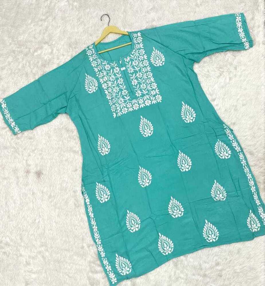 Extra Plus Size Modal Kurti - Modal Cotton, Sizes 3XL to 9XL, Multi Color | Relaxed Fit, 3/4th Sleeves, Printed Ethnic Wear