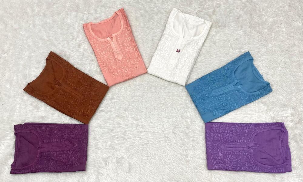 Chanderi Short Top - Bust Size: M: 38