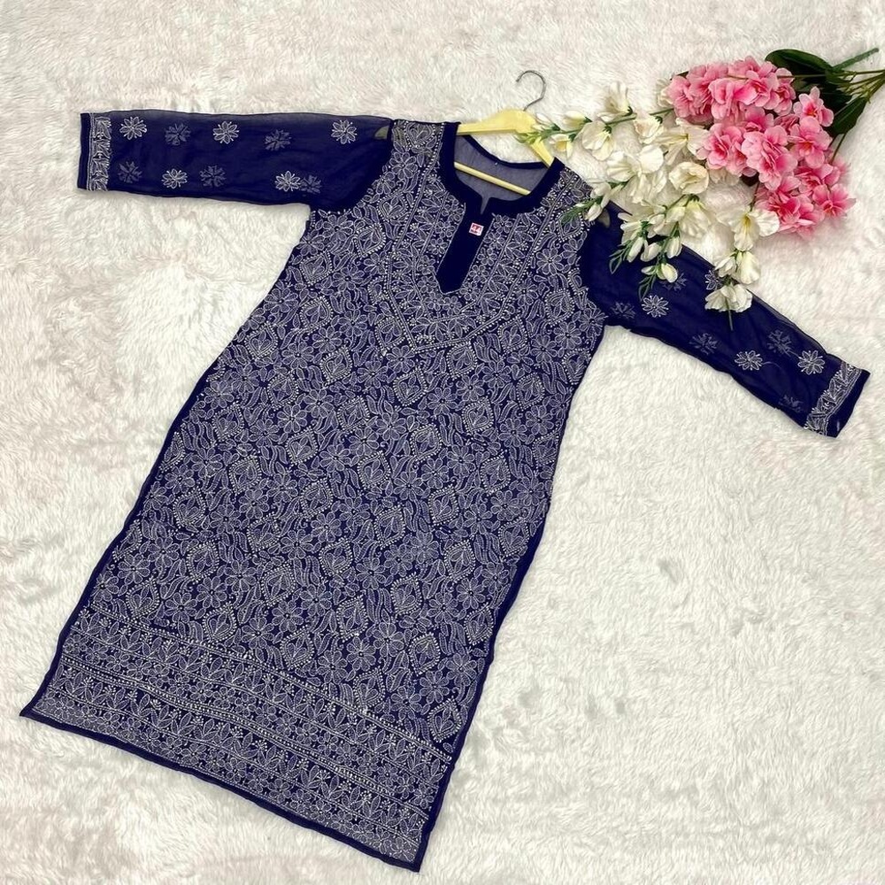 Resham Jaal Kurti - Bust Size: 34-44 Inches (Depending On Size)