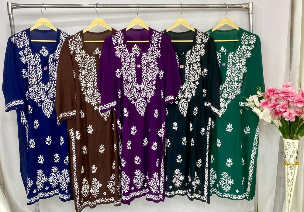 Rayon Kurti - Bust Size: 38-44 Inches (Size Variant)