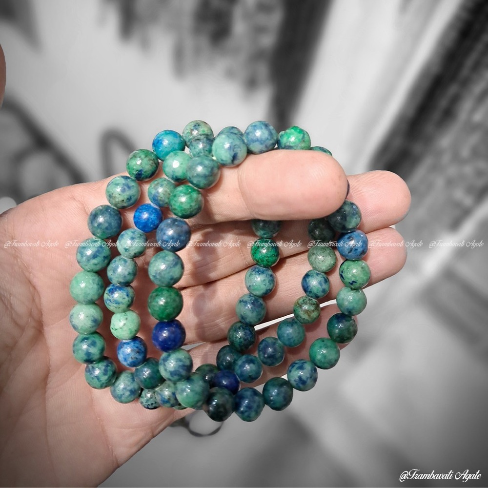 8mm Natural Azurite Stone Bracelet