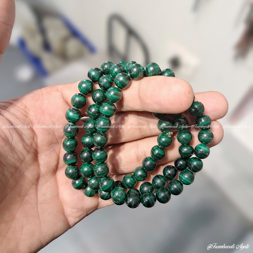 8mm Natural Malachite Stone Bracelet