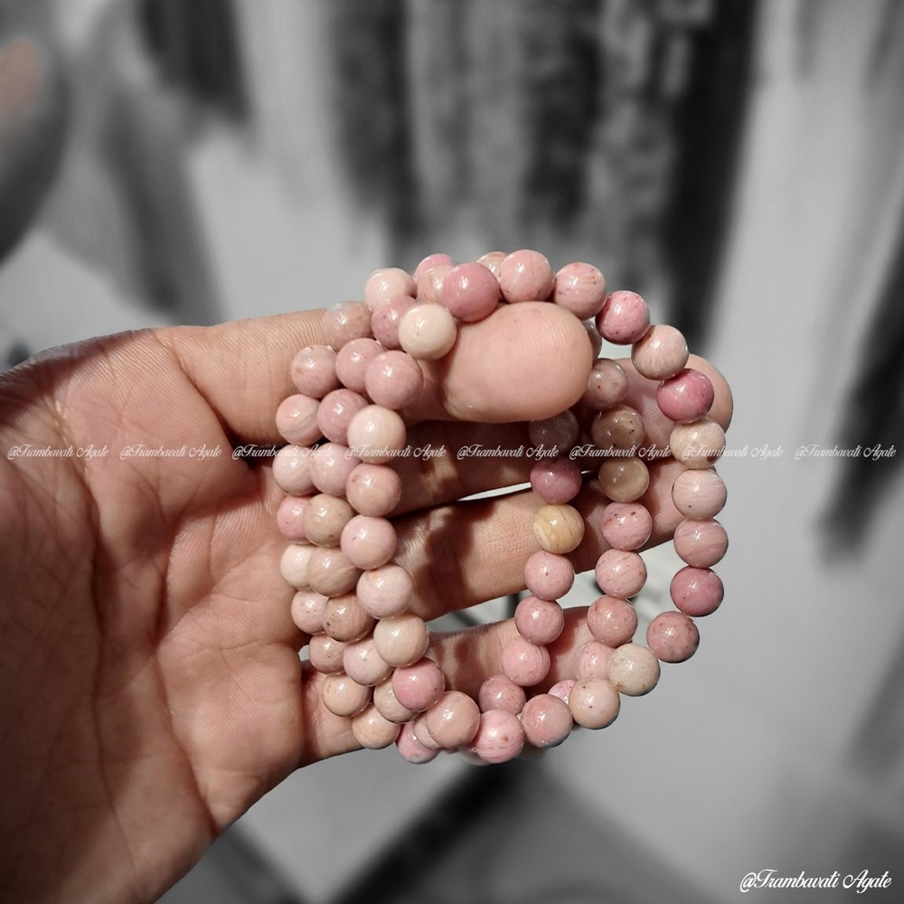 8mm Natural Rhodonite Stone Bracelet