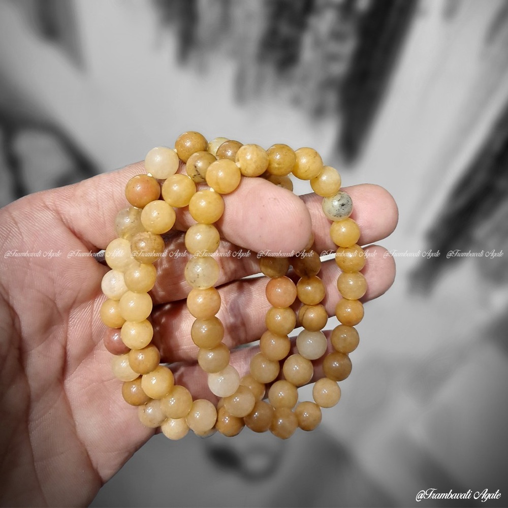 8mm Natural Yellow Aventurine Stone Bracelet