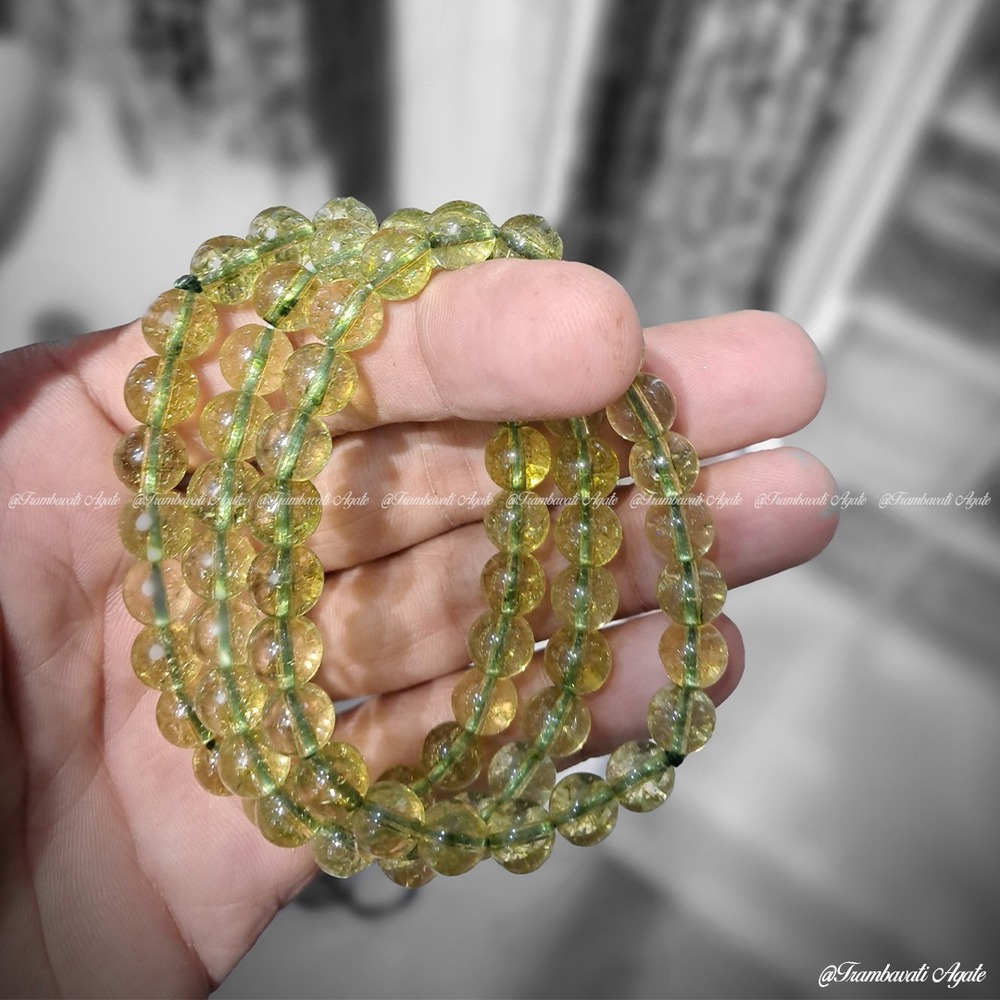 8mm Peridot Stone Bracelet