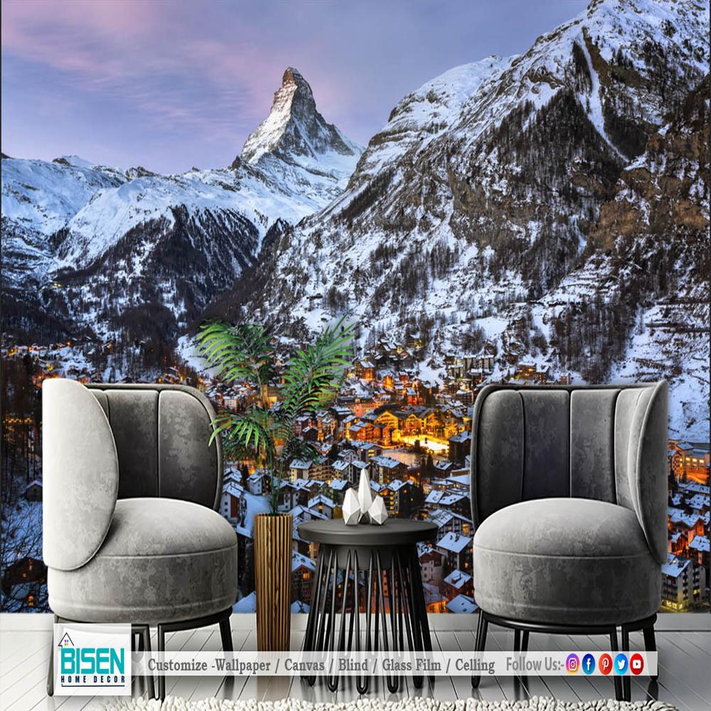 Natural Scenery Wallpaper - Material: Non Woven