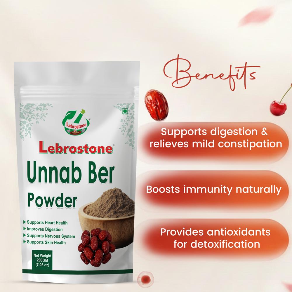 Lebrostone UnnabBer Powder  Digestive Health, Natural Immunity Booster & Antioxidant Herbal Supplement(200g)
