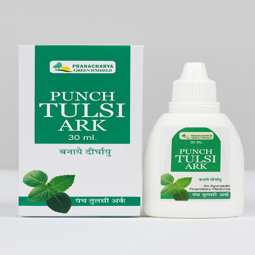 Panch Tulsi Ark - A-grade Herbal Ark In Glass Bottle, Alcohol-free, Vegan, Sugar-free, Immunity Booster