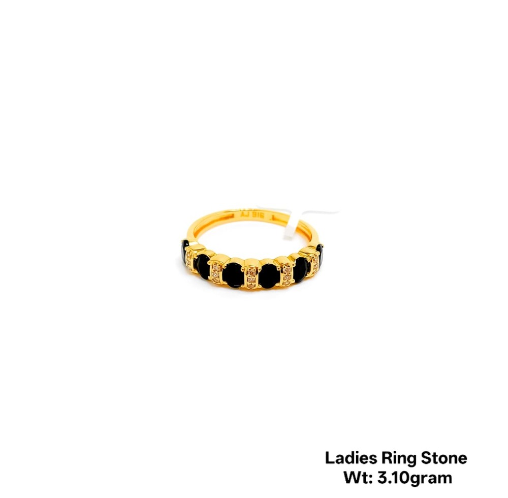 22KT New Design Gold Ladies Ring Stone