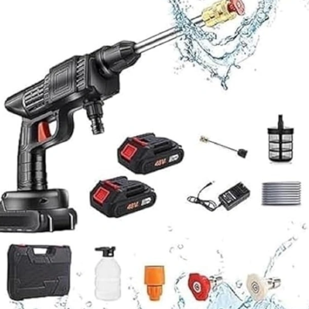 Double Battery Car Washer Gun - Capacity: 400 Milliliter (Ml)