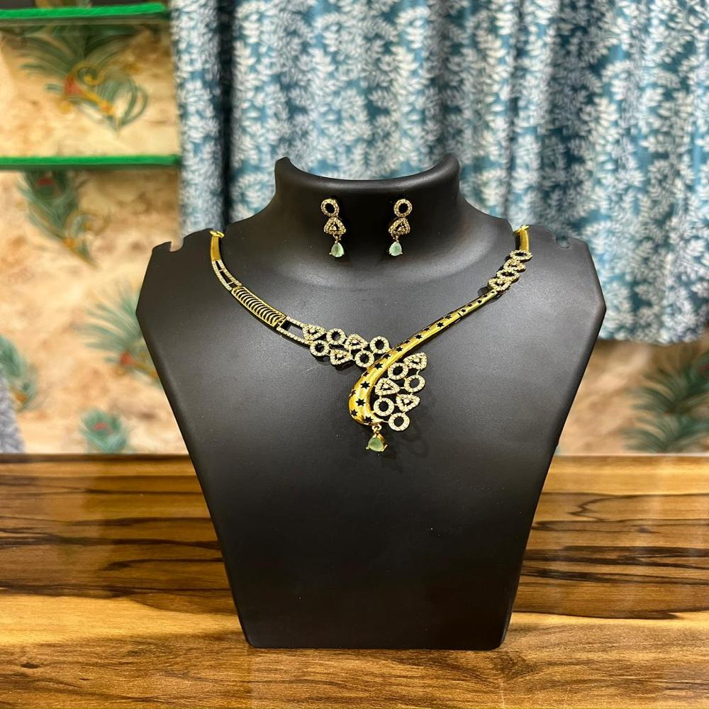 Golden Swirl Grace Necklace Set - Color: Different Available