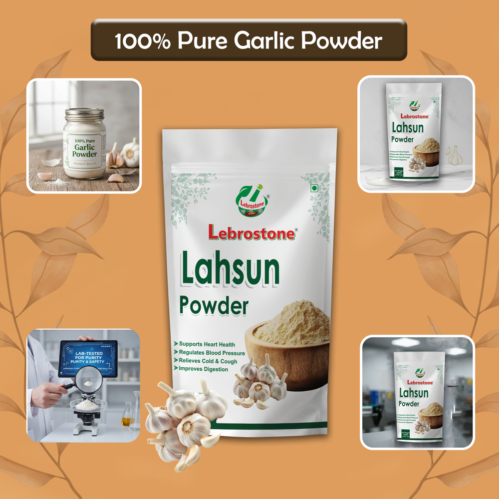 Lebrostone Lahsun Powder  Herbal Formula for Digestion, Cholesterol Regulation, Heart Health & Immunity(100g)