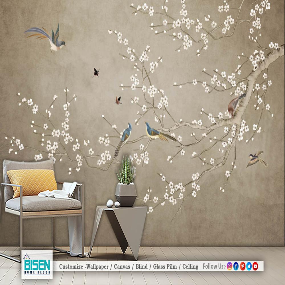 luxury tropical wall mural
