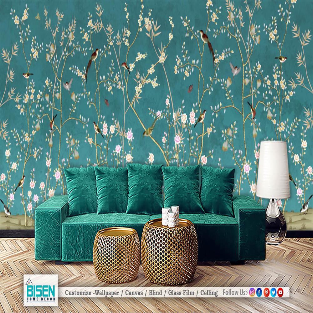 luxury tropical wall mural