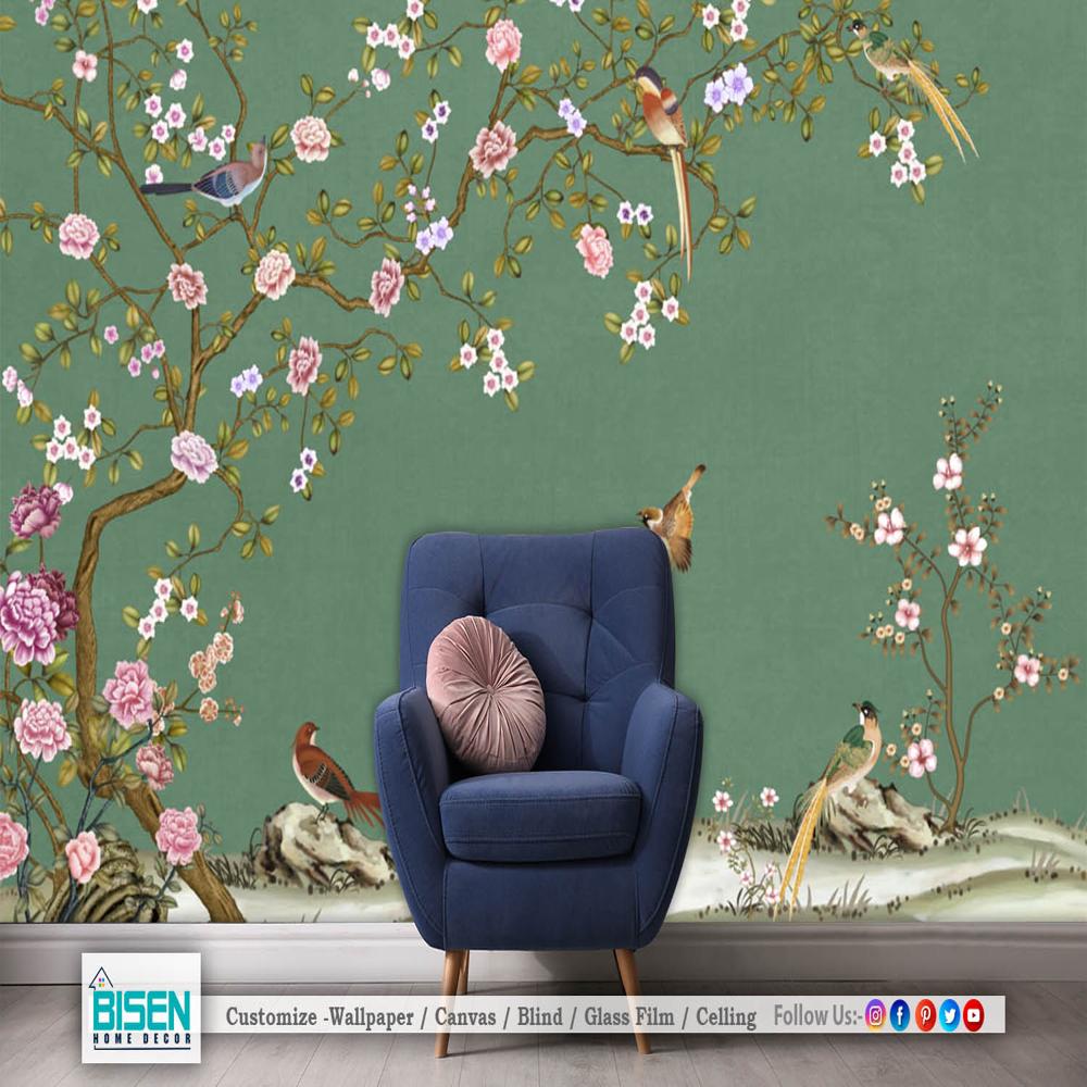 luxury tropical wall mural