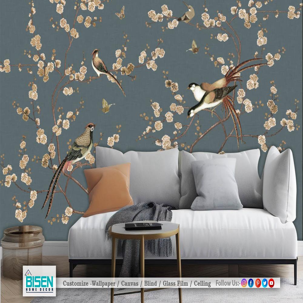 luxury tropical wall mural