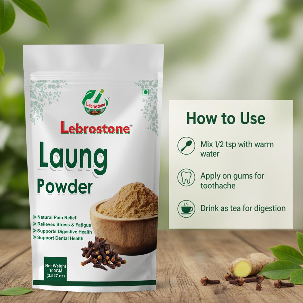 Lebrostone Laung Herbal Powder | Supports Digestion, Stress Relief & Oral Health|100g