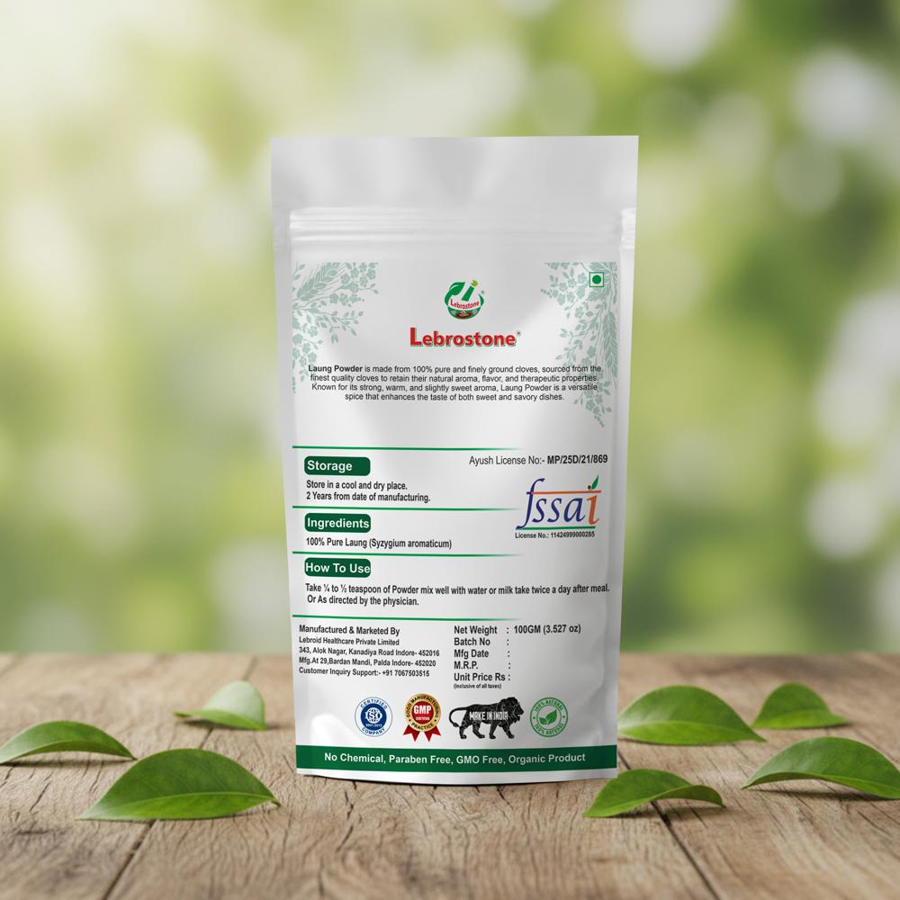 Lebrostone Laung Herbal Powder | Supports Digestion, Stress Relief & Oral Health|100g