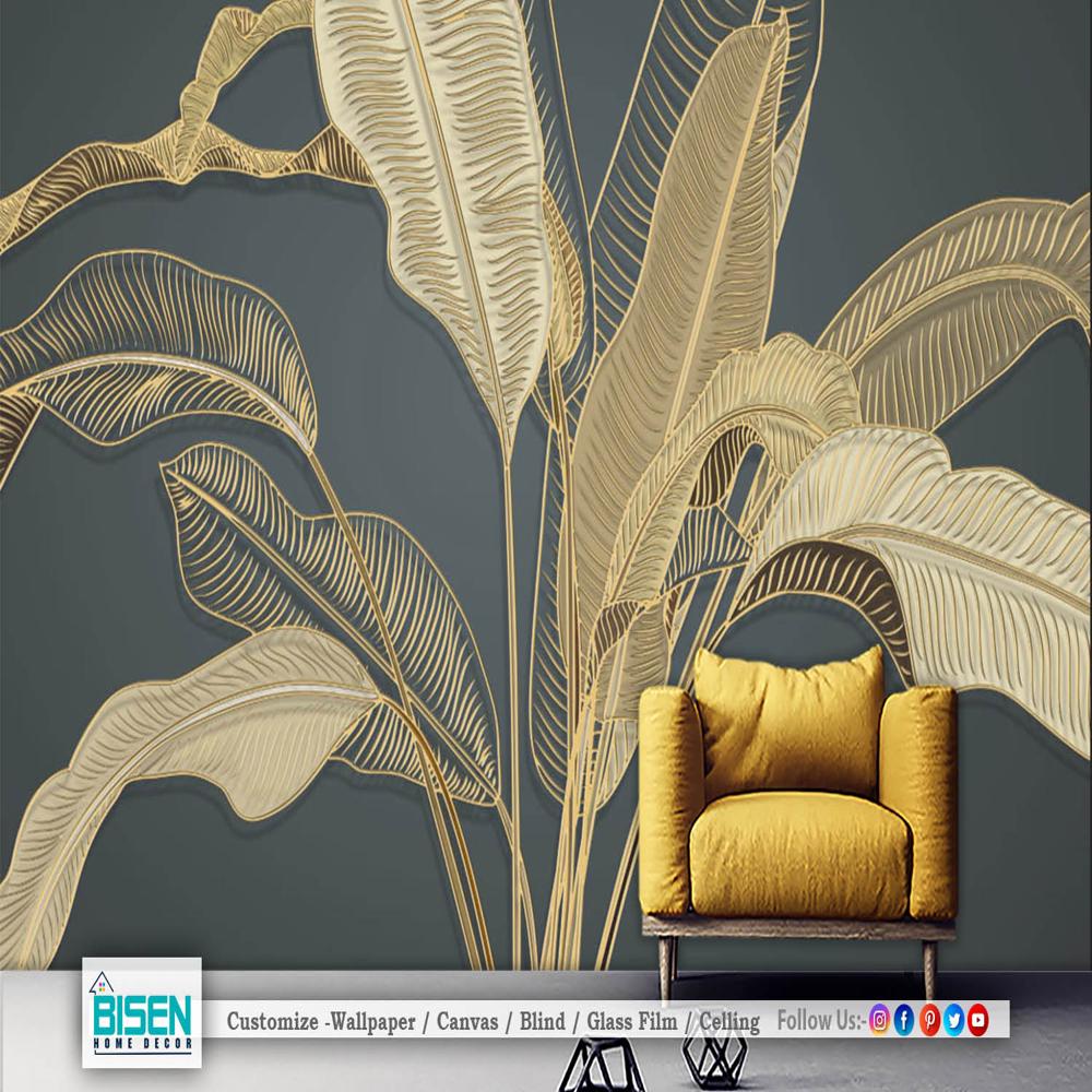 living room tropical wallpaper