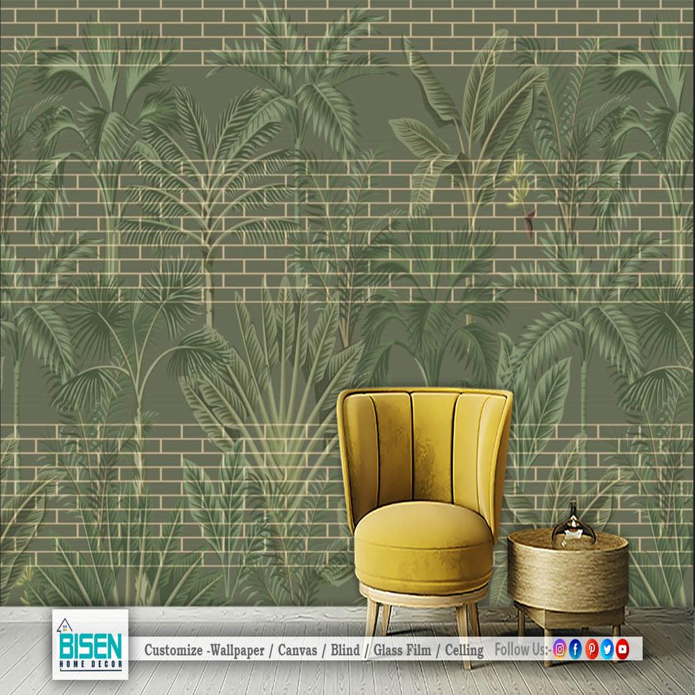 Customized Tropical Wallpaper - Material: Non Woven