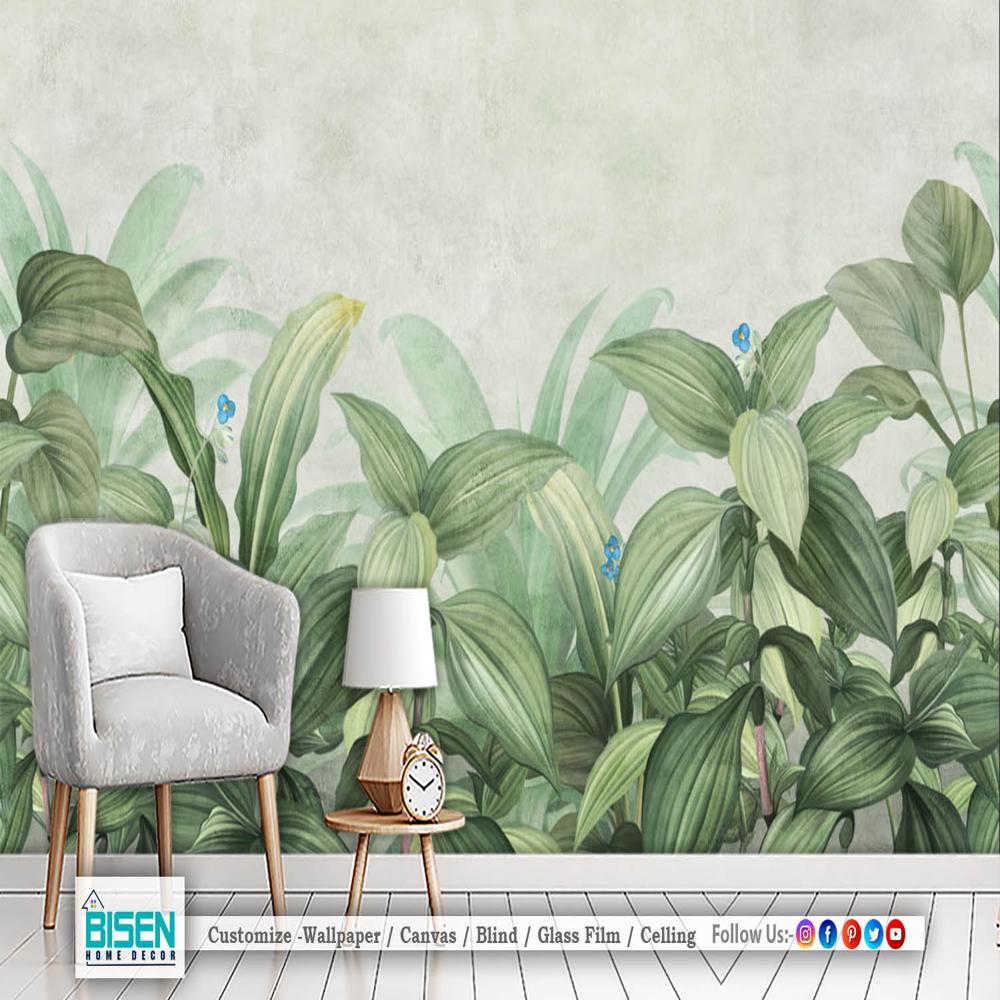 Customized Tropical Wallpaper - Material: Non Woven