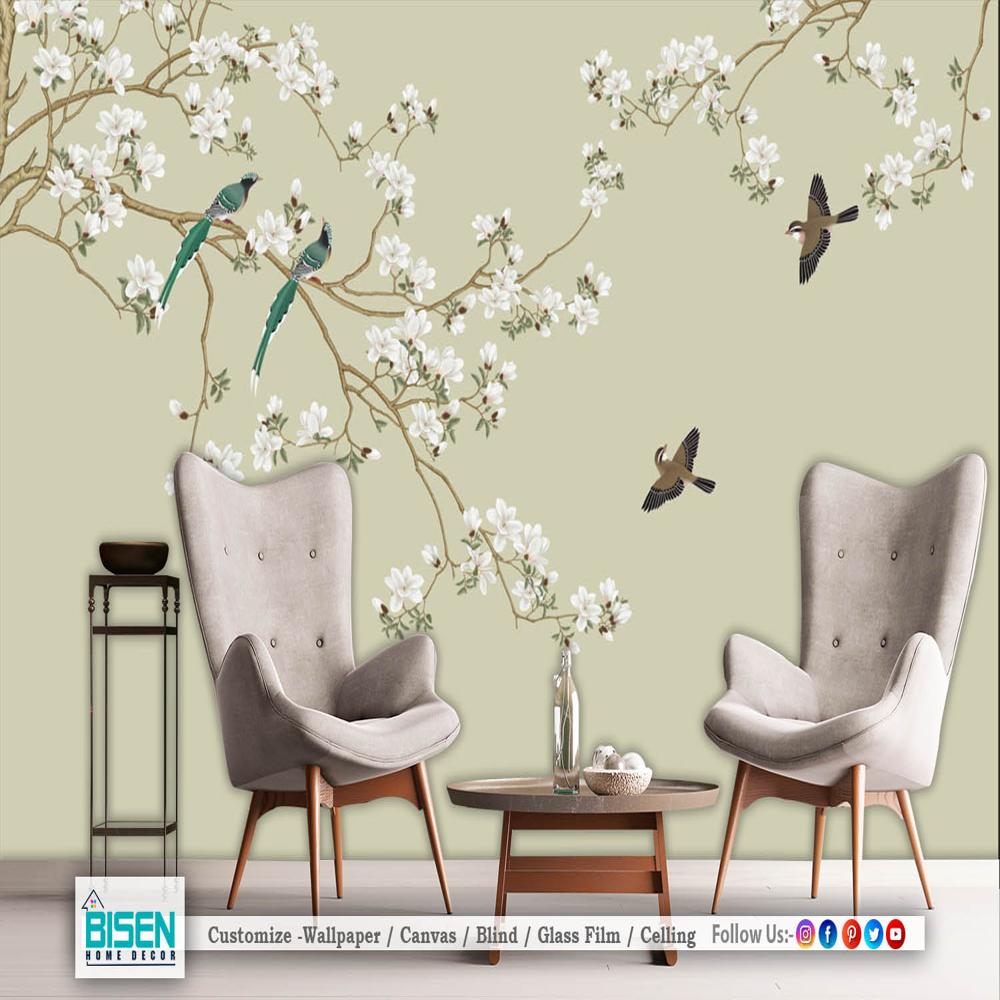 Leaf Wallpaper - Material: Non Woven