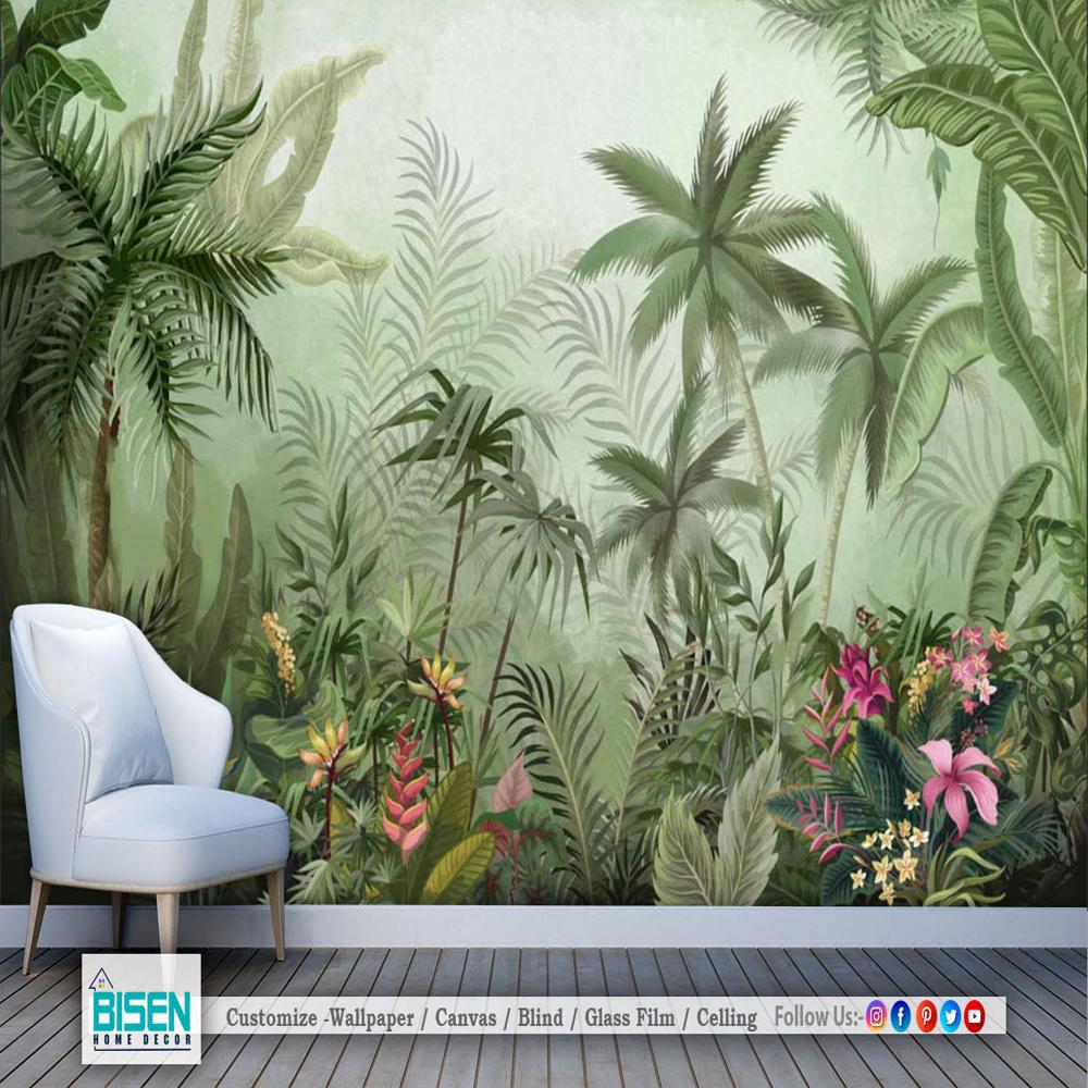 Leaf Wallpaper - Material: Non Woven