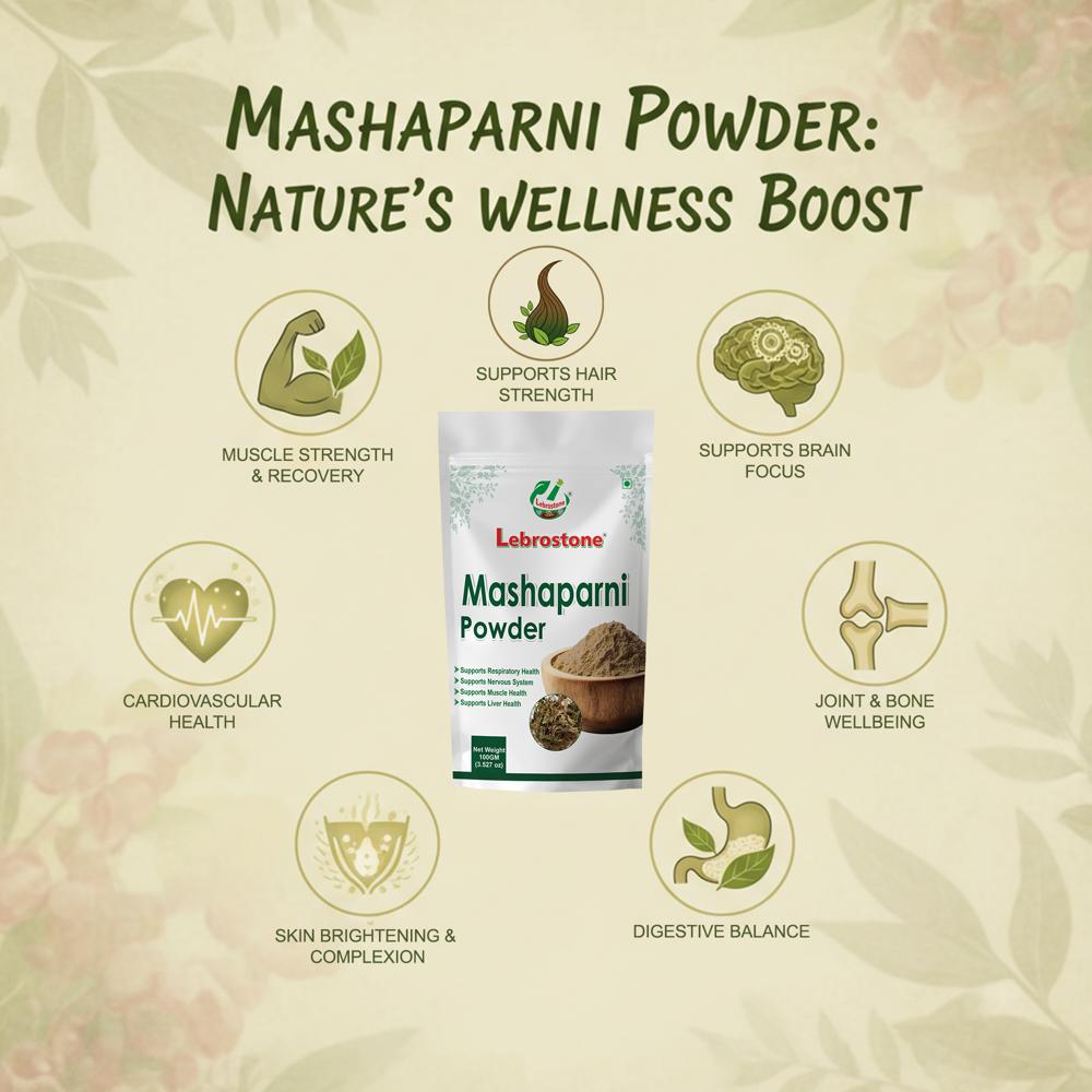 Lebrostone Mashaparni Herbal Powder | Joint & Bone Wellness, Muscle Strength & Digestion|100g