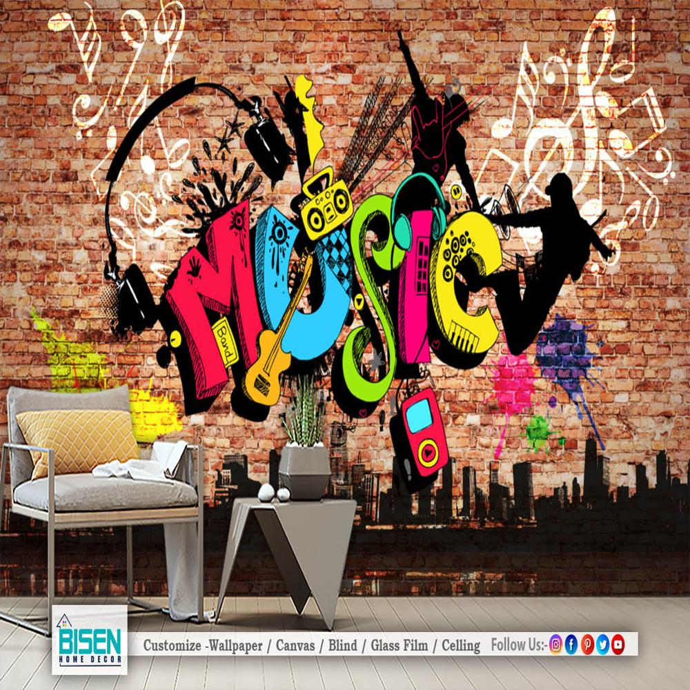 Music Wallpaper - Material: Non Woven