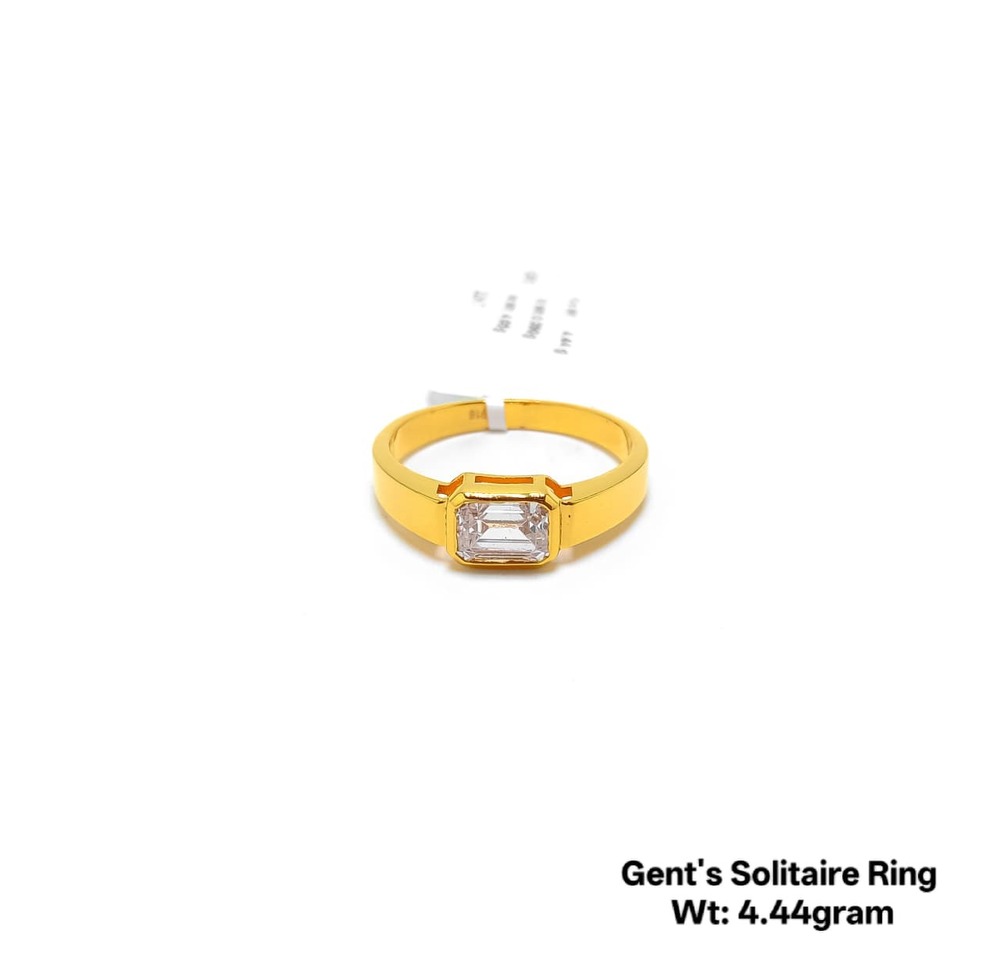 22KT New Design Gents Solitaire Ring