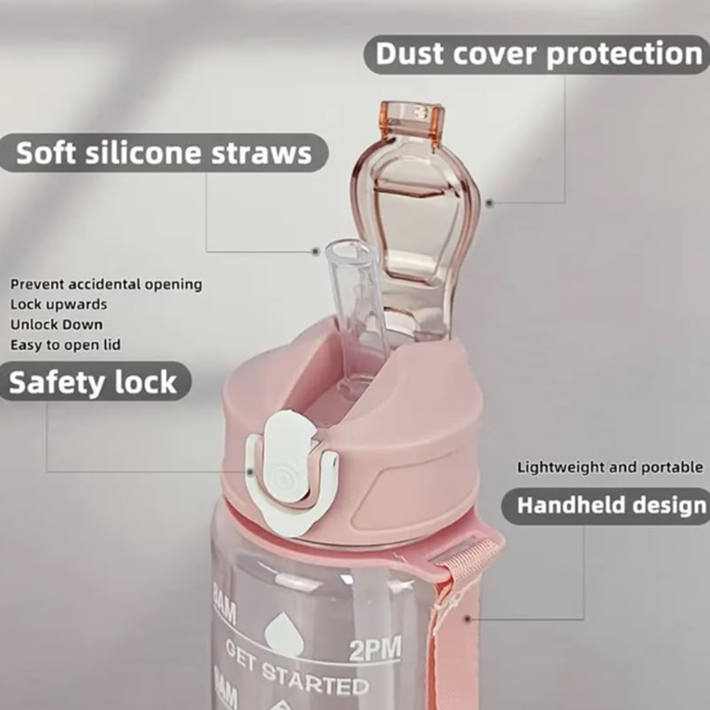 900Ml transparent motivational bottle