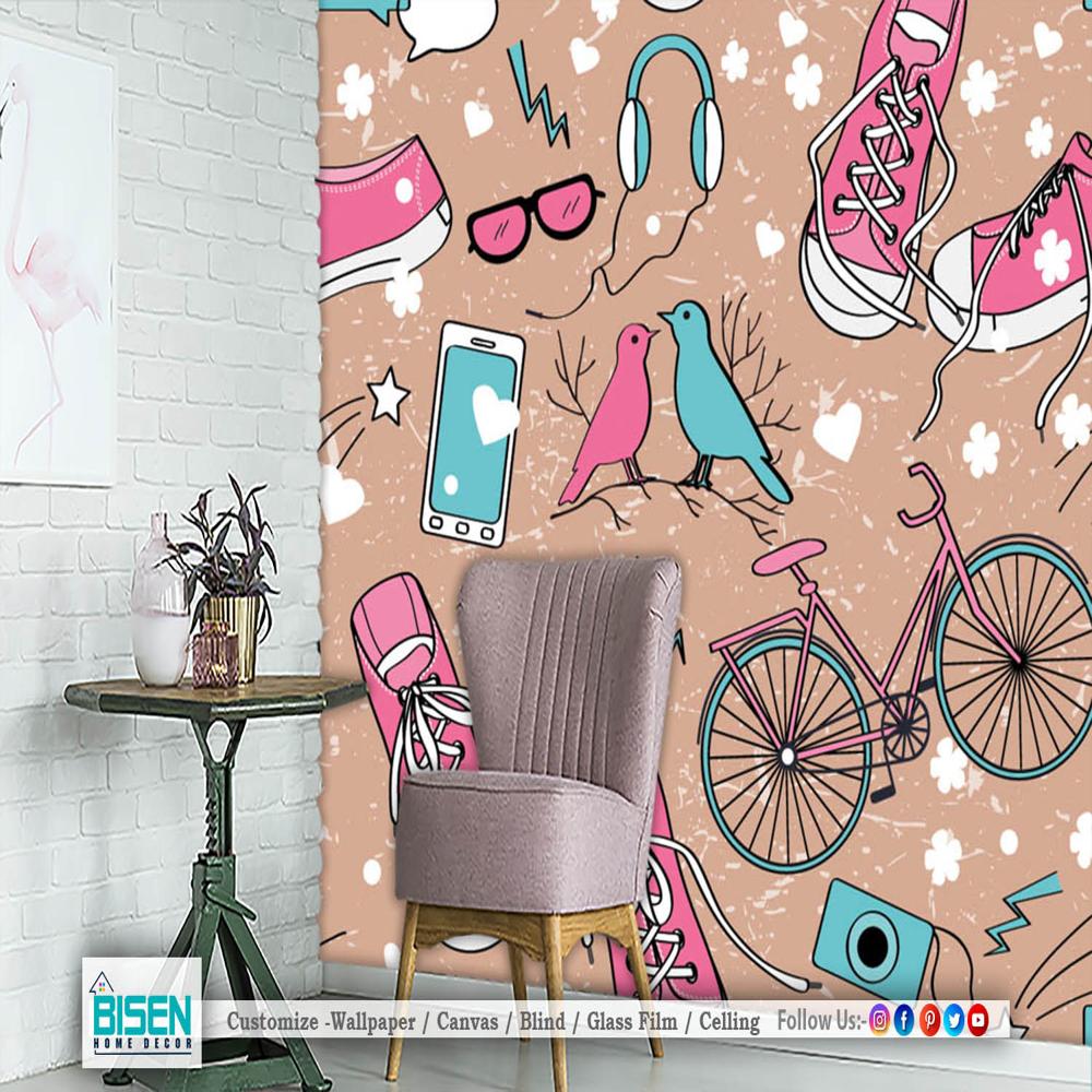 girls room wallpaper