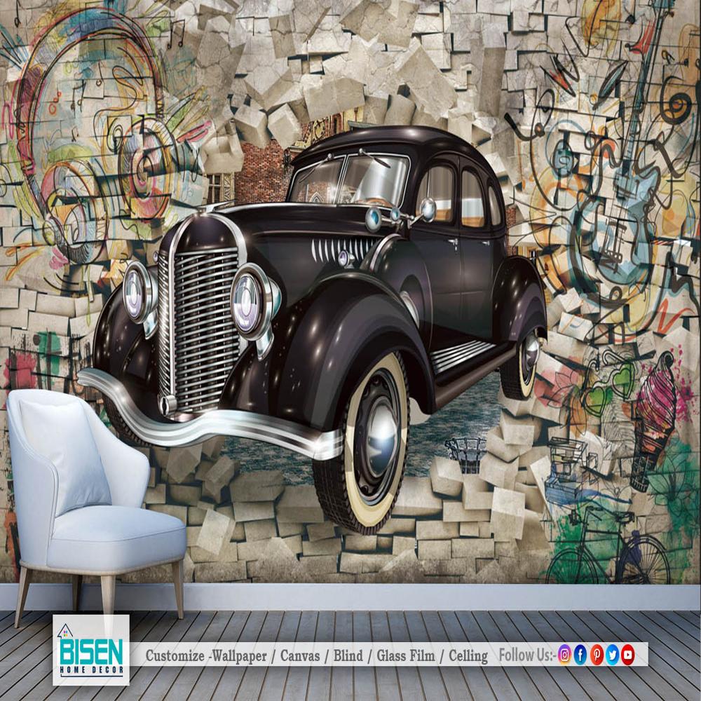 Car Wallpaper - Material: Non Woven