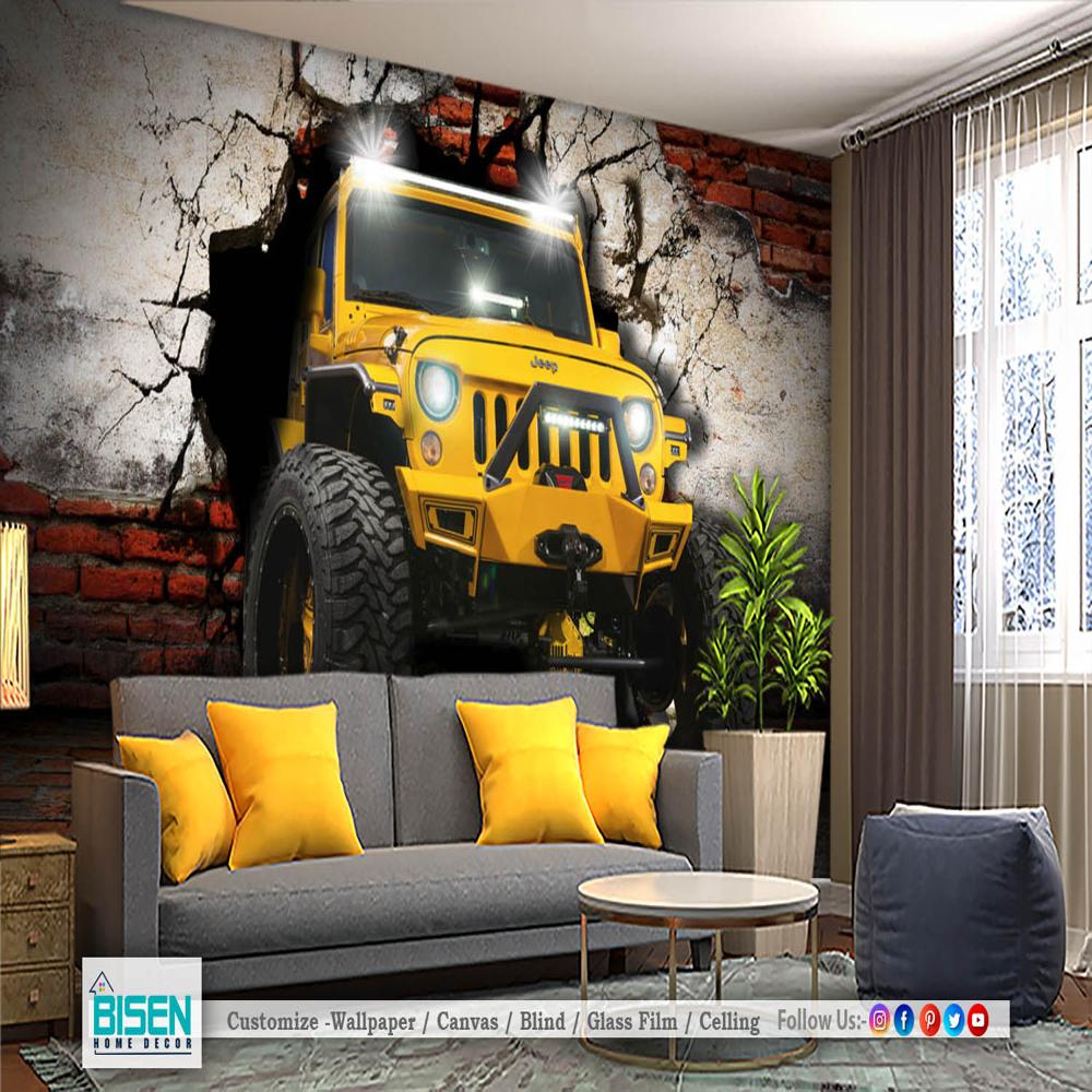 Car Wallpaper - Material: Non Woven