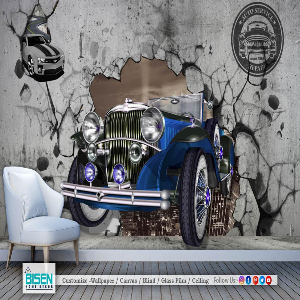 Car Wallpaper - Material: Non Woven