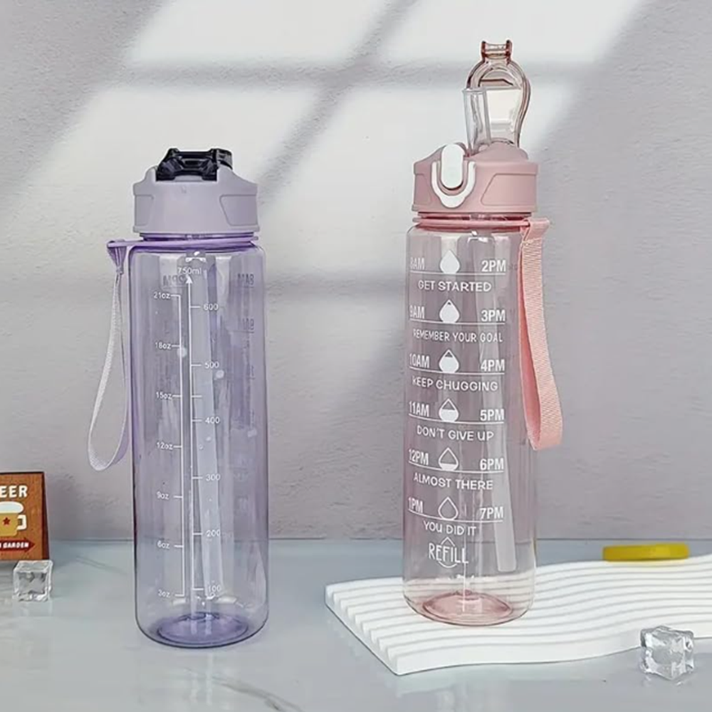 900Ml transparent motivational bottle