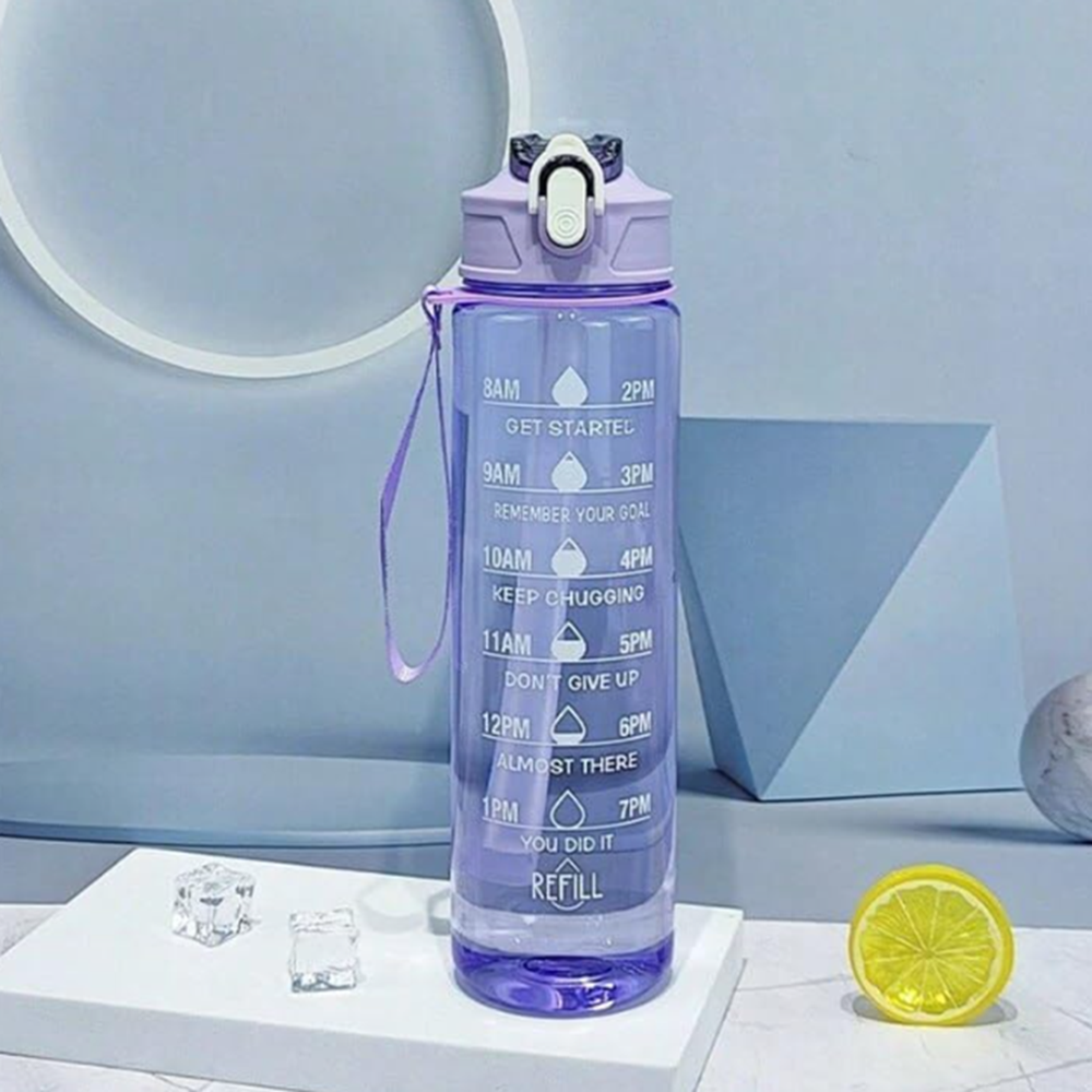 900Ml transparent motivational bottle