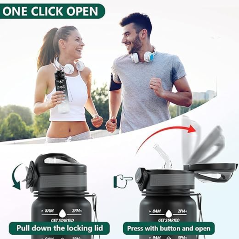 900Ml transparent motivational bottle