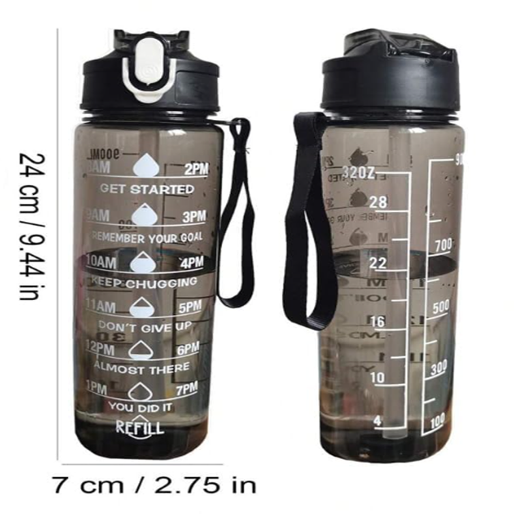 900Ml transparent motivational bottle